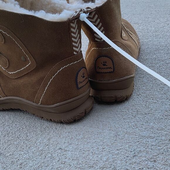 Take 50% OFF-BearPaw Warm Brown Kids Winter Boots with Faux Fur Lining, Sz-12 main image 10